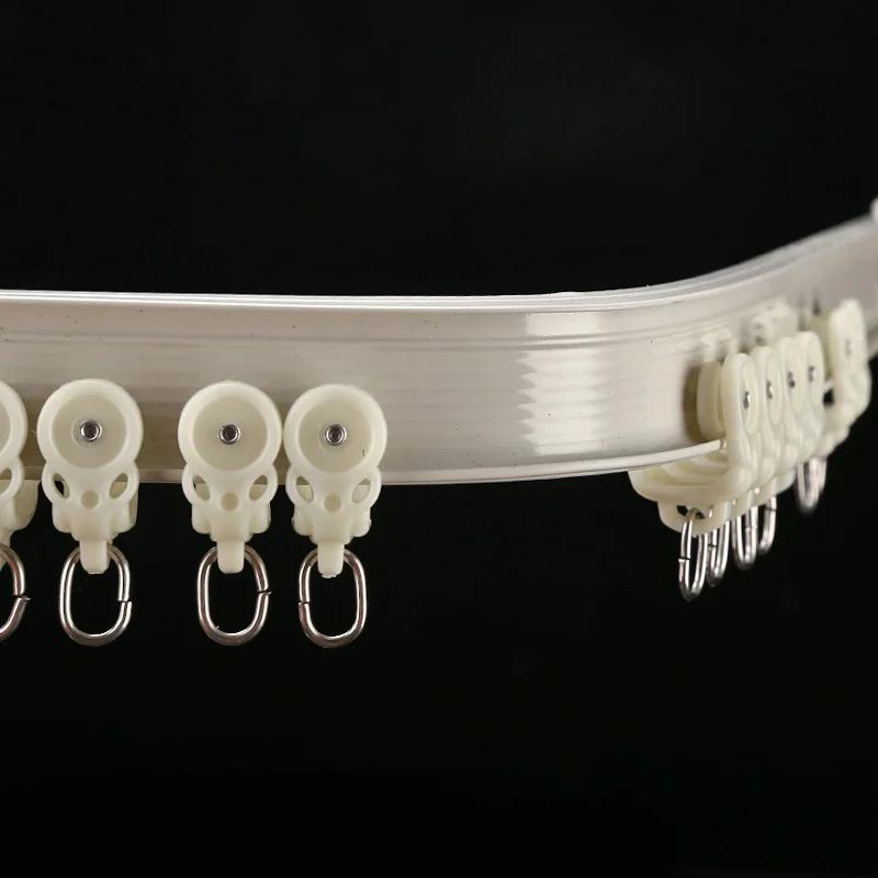 Smooth Track Aluminium and PVC Length 6M  Decorative Modern Curtain Track Set  Curtain Pole