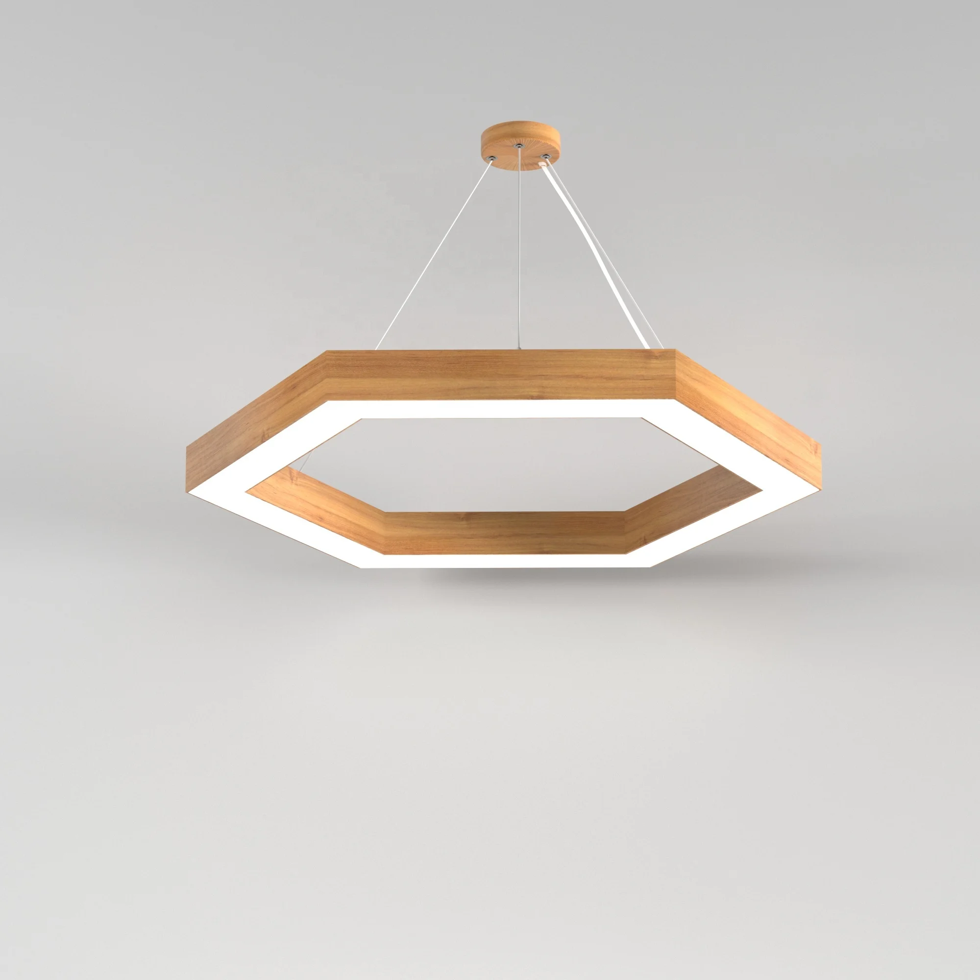 Euleep 60 watts LED Pendant Lights, Wooden Grain, Dimmable, Remote Control from Warm White to Cool White, Up and Down Emitting