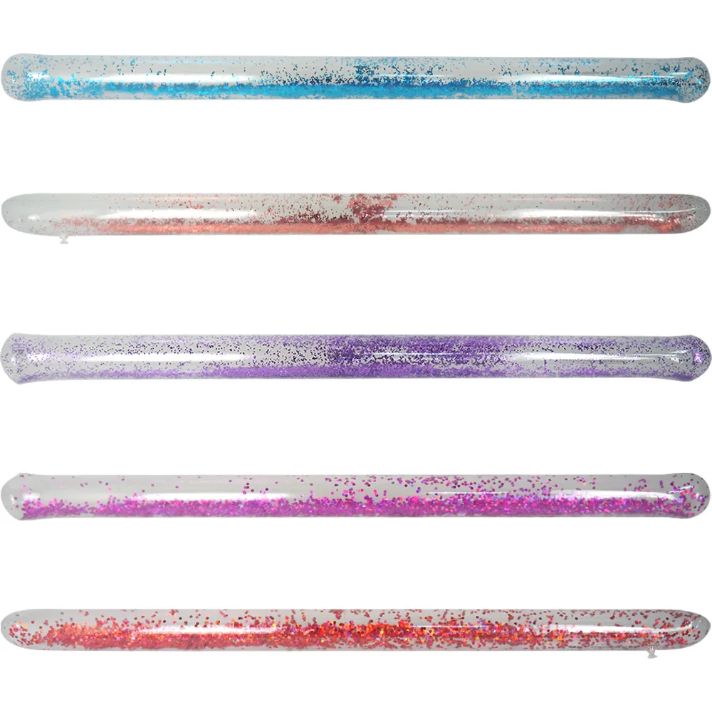 Transparent inflatable Floating Air Cylinder Long Tube Buoy with glitter for adult or kids
