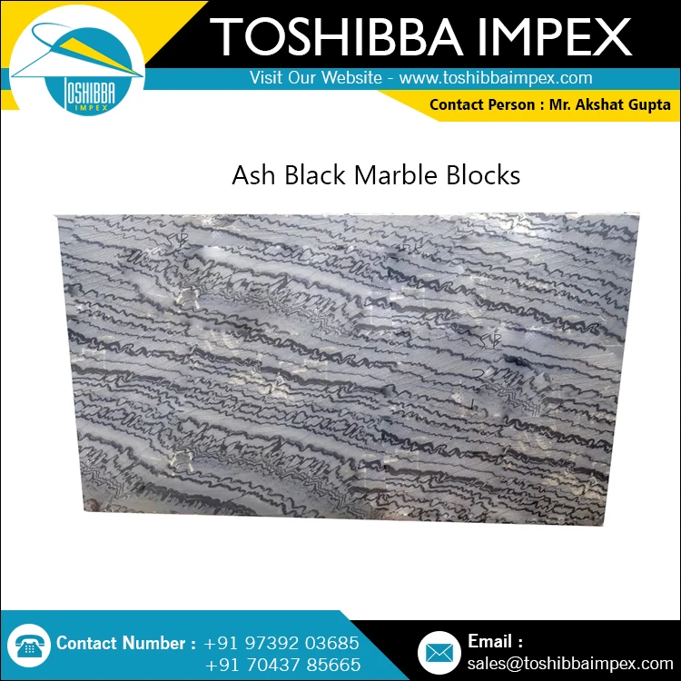 Raw Block Panda Marble White Monuments, Thick Slabs Modern Hotel TOSHIBBA IMPEX Natural Stone Countertop Lifetime