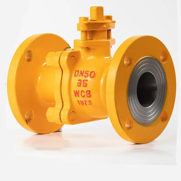 TKFM fireproof antistatic cast steel flanged two pcs ball valve for natural gas oil