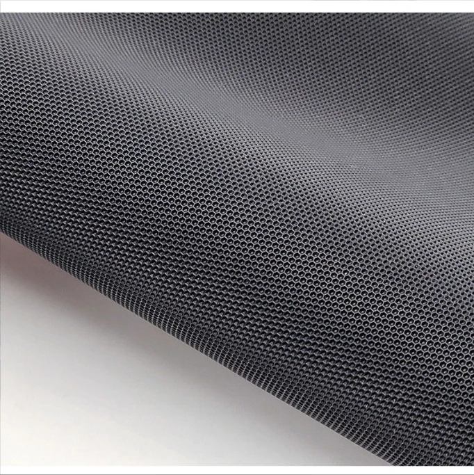 Black PVC leather honeycomb small hexagonal concave anti-slip leather for automotive interior cushion