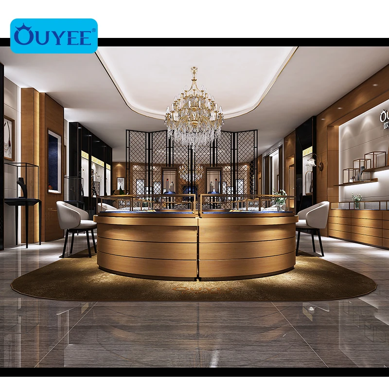 Gold Shop Interior Design High End Jewelry Display Showcase Jewellery Shop Counter Design Gold Jewellery Showroom
