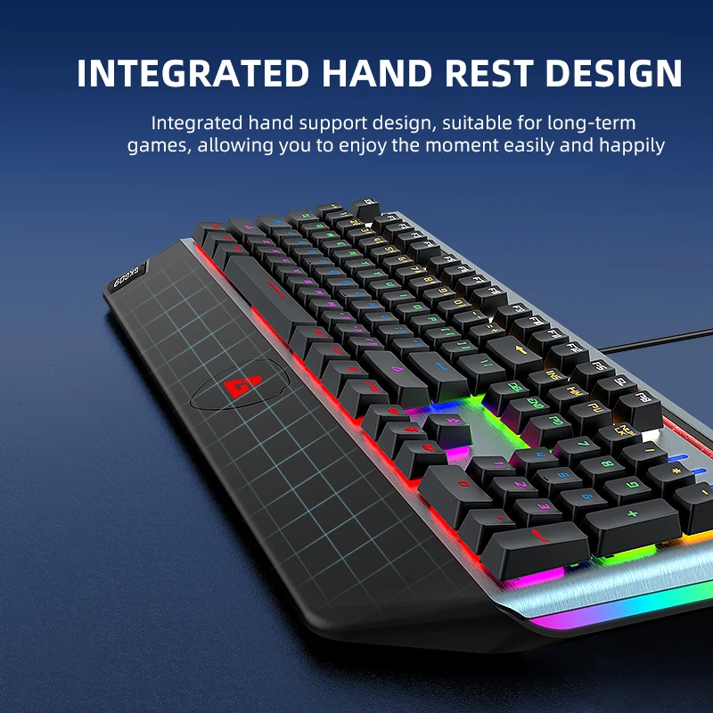 USB wired metal gaming keyboard Hot swap 104 keys teclado gamer are suitable for competitive games