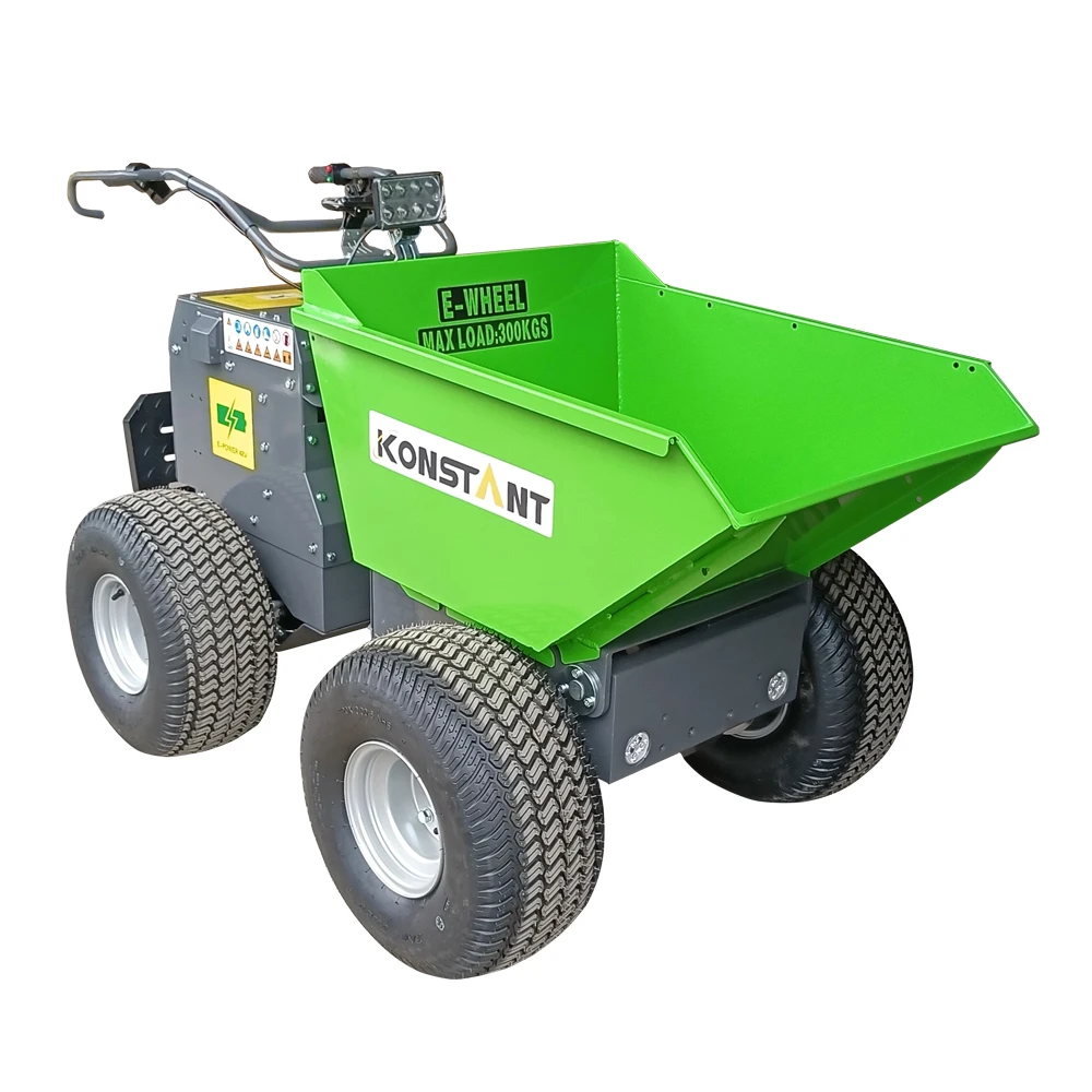 300kg Loading Capacity Self-drive Hydraulic Tipping 4WD With Disc brake Stand platform Hydraulic By HPU Tracked Dumper