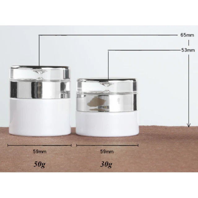 Hengjian 20ml 30ml 60ml 100ml 120ml White Cosmetic Glass Toner And Perfume Bottle With Spray Pump And Luxury Silver Cap