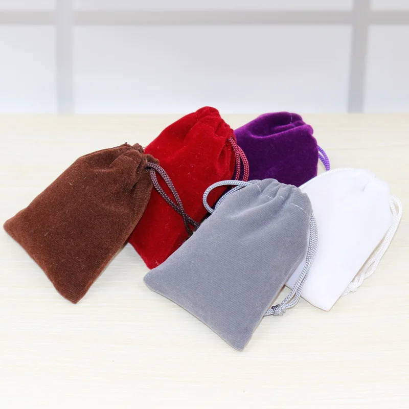 Blessing bag printed logo flannelette bundle pocket jewelry storage velvet bag headset small cloth bag mobile phone custom