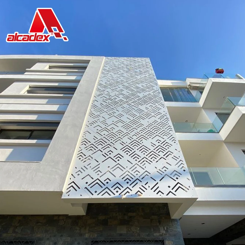 Exterior aluminium wall facade cladding design metal panels aluminum roller coating panels for building cladding