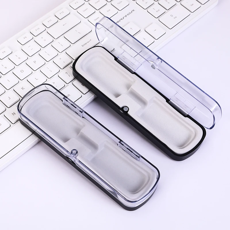 
2021 New Transparent Plastic Pen Case Gift Boxes for Office School Supplies 