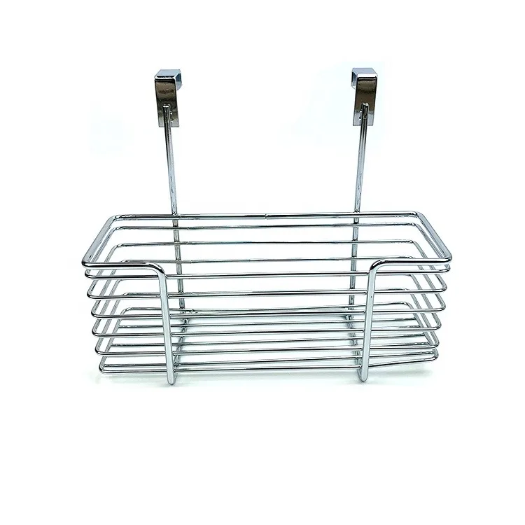Metal Wire Basket Over The Cabinet Door Organizer Holder Grid Hanging  kitchen and bathroom Storage Baskets