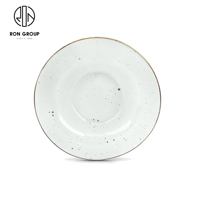 Good hotel shallow dishes modern cheap restaurant ceramic ethiopian plate dinner