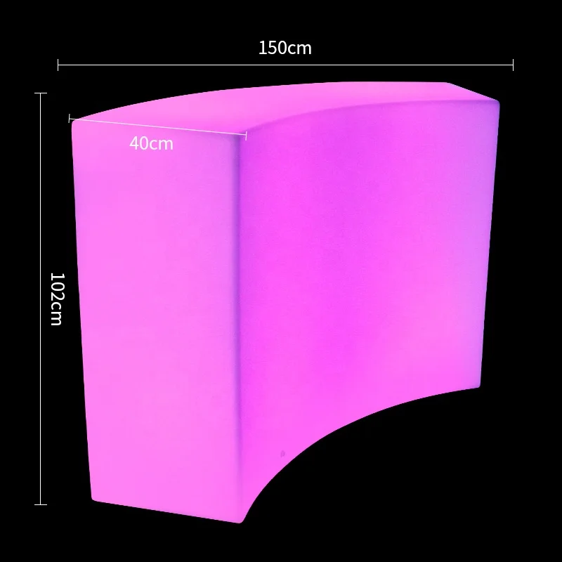 Оптовая продажа, водонепроницаемый светодиодный барный стол rgb с подсветкой, барная стойка с подсветкой