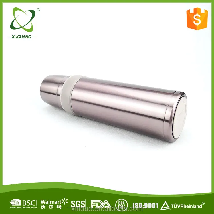 Wholesale factory double wall stainless steel Tea mug bottle hot and cold  water bottle bullet style thermoses with rope handle