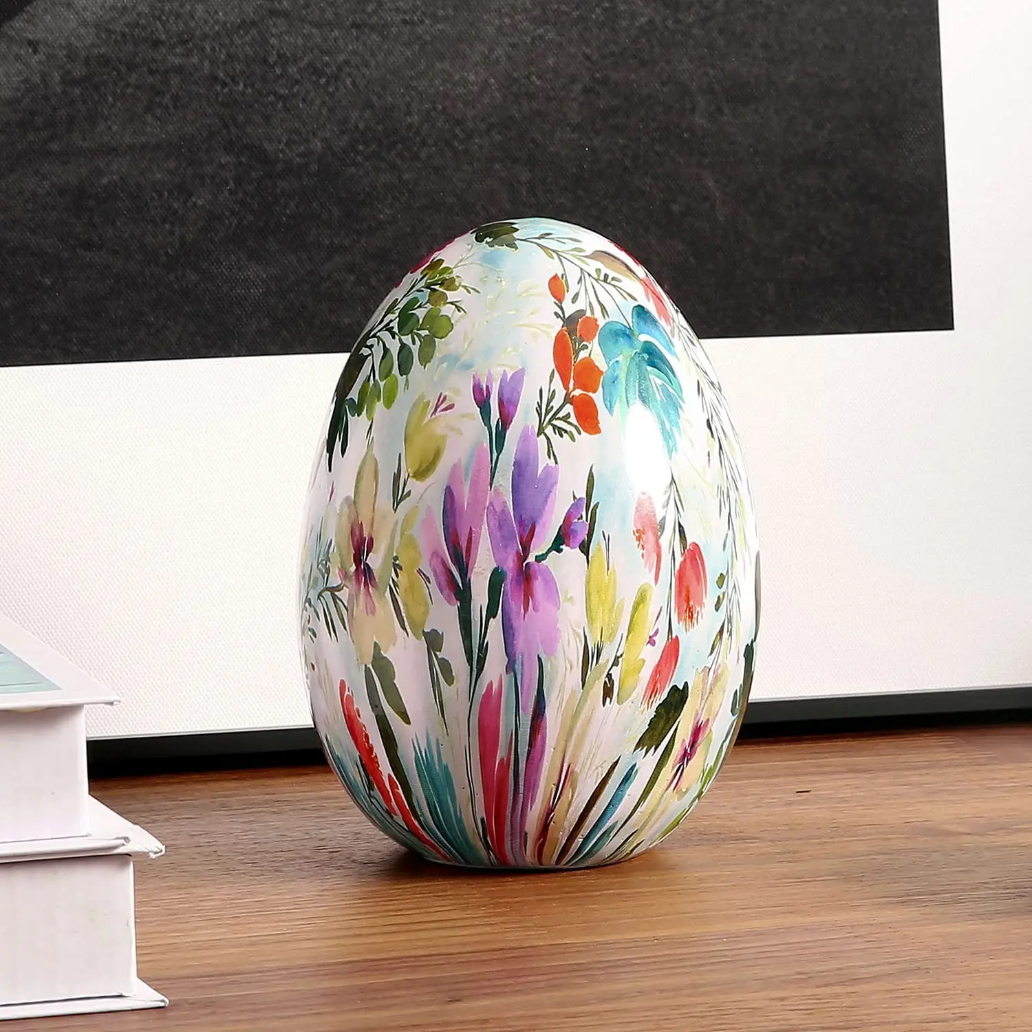 Custom 2022 wholesale ceramic craft home table yard outdoor decor kit easter colored ornaments decoration egg