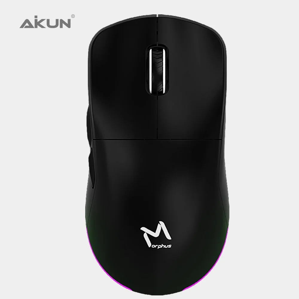 RGB программируемая перезаряжаемая Беспроводная игровая мышь GX43WR, тройной режим 2,4 г + BT5.0 + Проводная, 26000DPI,PAW3395DB