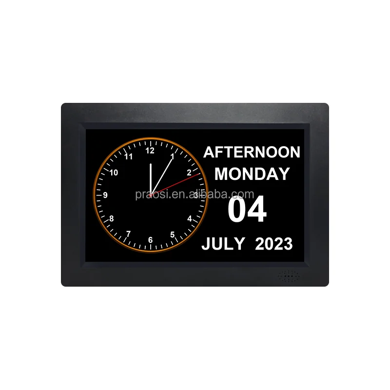 Новый дизайн 2023 8-дюймовые цифровые и аналоговые часы с календарем для пожилых людей деменцией Альцгеймером