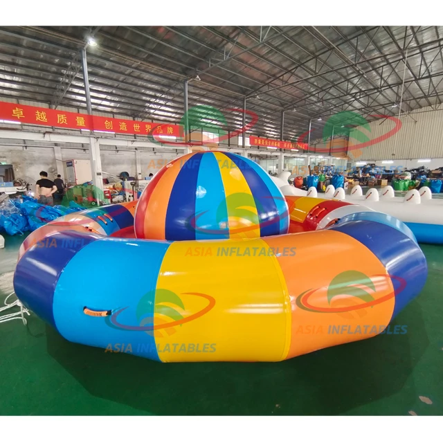 Summer Fun Inflatables Water Crazy Inflatable Towable Spinning Disco Water Boat for Sea Games