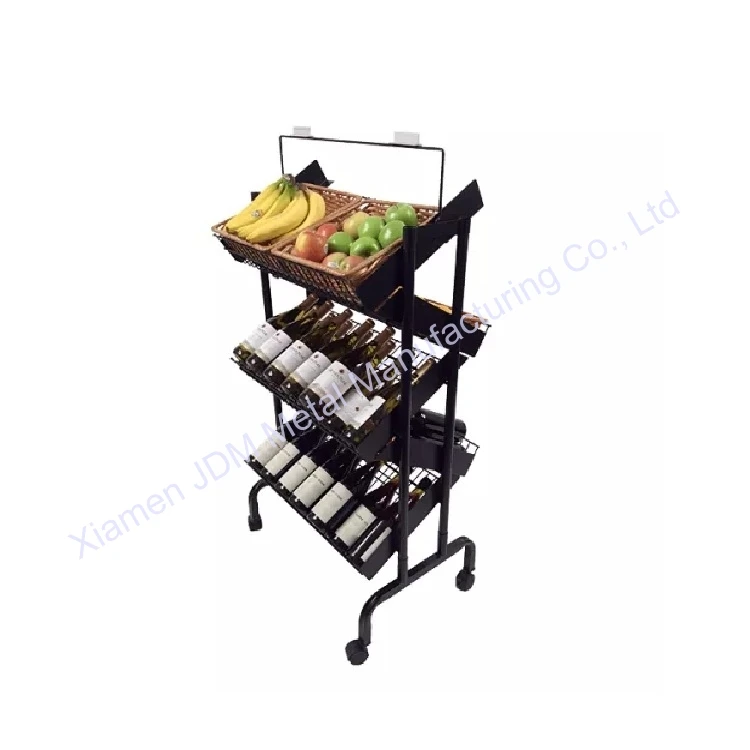 customize Powder Coated Metal Exhibition Floor Rack Shop Snack Bottle Shelf food Display Shelves