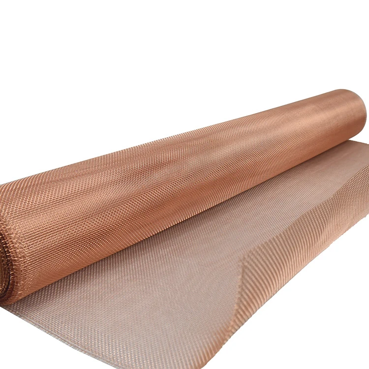 Fine Emi Shielding Red Copper Wire Mesh Screen Brass Phosphor Bronze Copper Wire Cloth Mesh 74 Micron Fine Copper Mesh Net