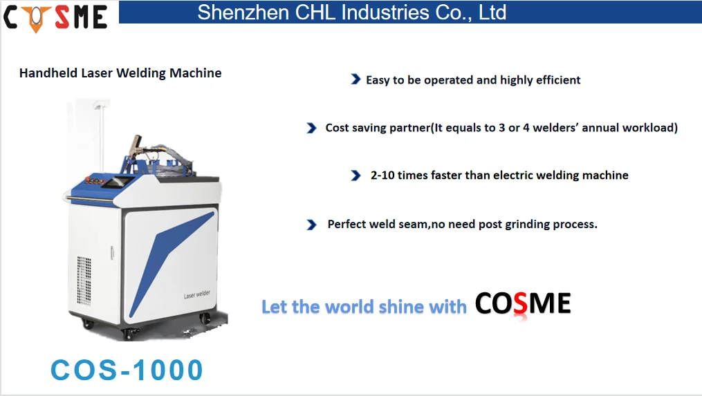 По-настоящему ручной лазерный сканер штрих кода сварочный аппарат COS1500-WP1500W разнородных металлических деталей разной толщины
