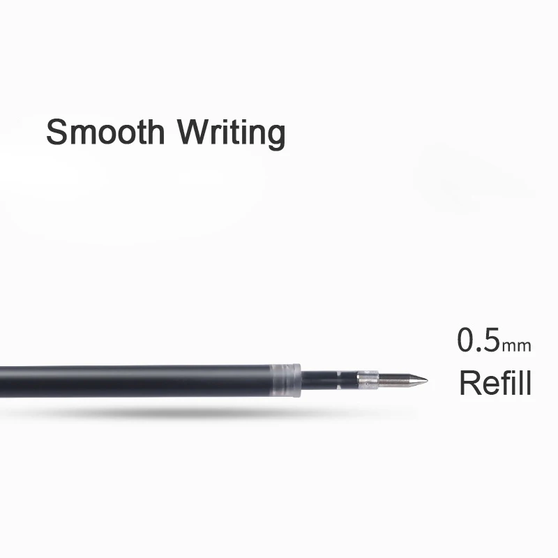 Joytop Wholesale School Office Supplies Push Type Plastic Retractable 0.5MM Refill Gel Ink Pens