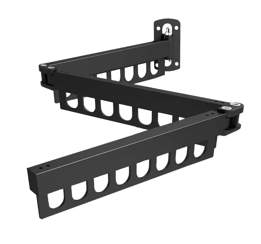 New folding drying clothes rack  telescopic drying clothes rack outdoor window balcony metal drying rod manufacturers wholesale