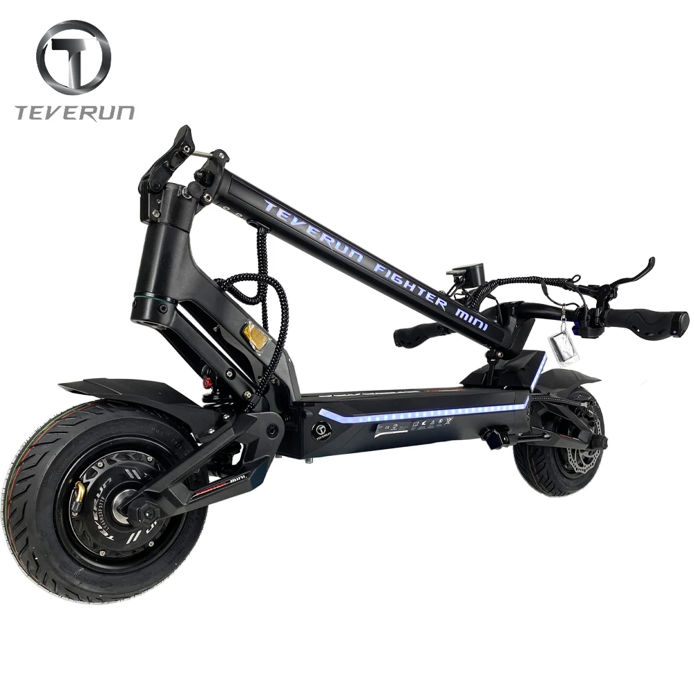 Original Teverun Fighter Mini 52V 20.8Ah Smart BMS APP Version New NFC Lock Dual Motor 2*1000W Official Electric Teverun Scooter