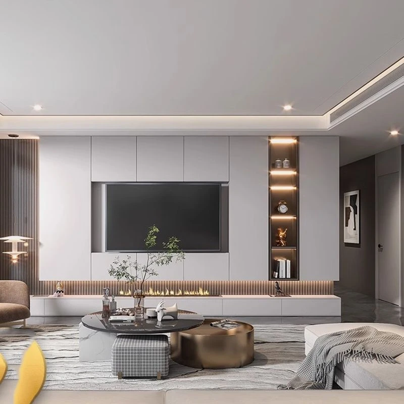 Modern Apartment TV Stand High Quality Living Room TV Furniture cabinet Custom Design Handcrafted Wooden TV Console