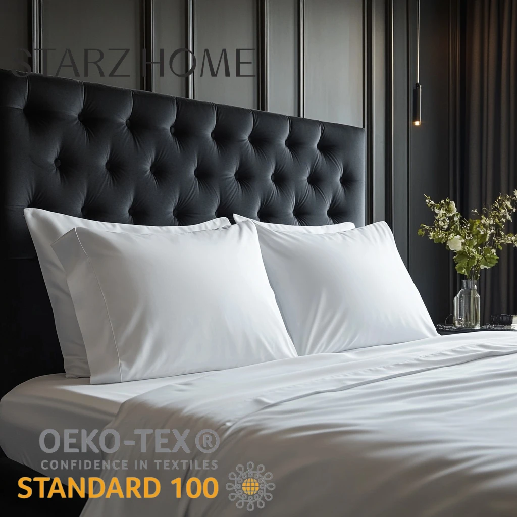 STARZ HOME Exclusive Collection: 5-Star Hotel Bedding Set - Sateen Stripe Cotton for a Royal Hyatt Hotel Experience