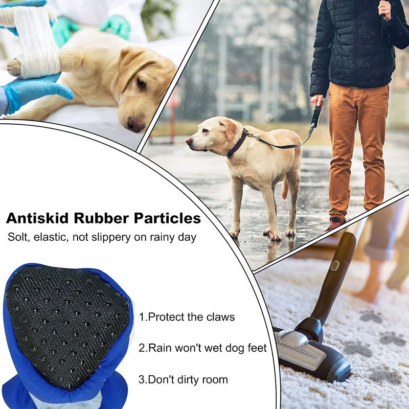 Winter Warm Waterproof Rubber Skid Proof Sneakers Pet Snow Boots Dog Shoes for Dogs Pet Apparel & Accessories Small Medium Dogs