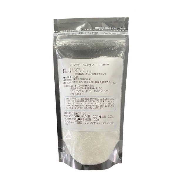 Hot Sale Japanese 70g 1.2mm Oblate Seasoning Food 70g Japanese Potato Starch Powder Modified Corn Starch Packaged in Bulk Bag