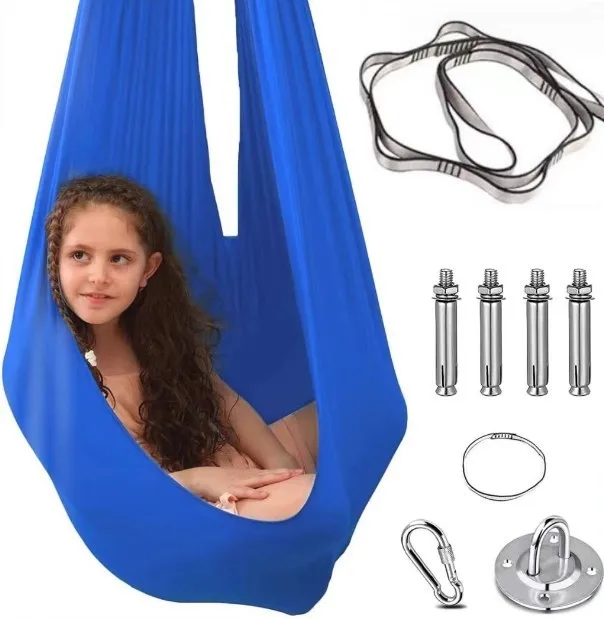 Luxury Set Kids Yoga Hammock Indoor Joy Cuddle Ceiling Snuggle Toys Porch Sensory Therapy Swings for Autism Child