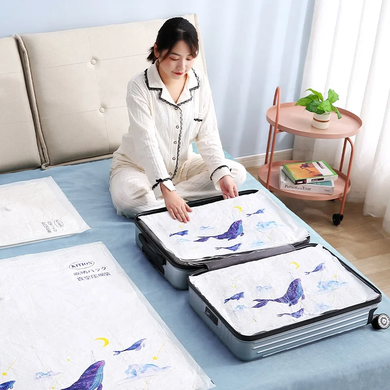 Home Compression Seal Bags Space Save Vacuum Storage Bags For Clothes Vacuum Storage Bags with Pump Vacuum Cleaner