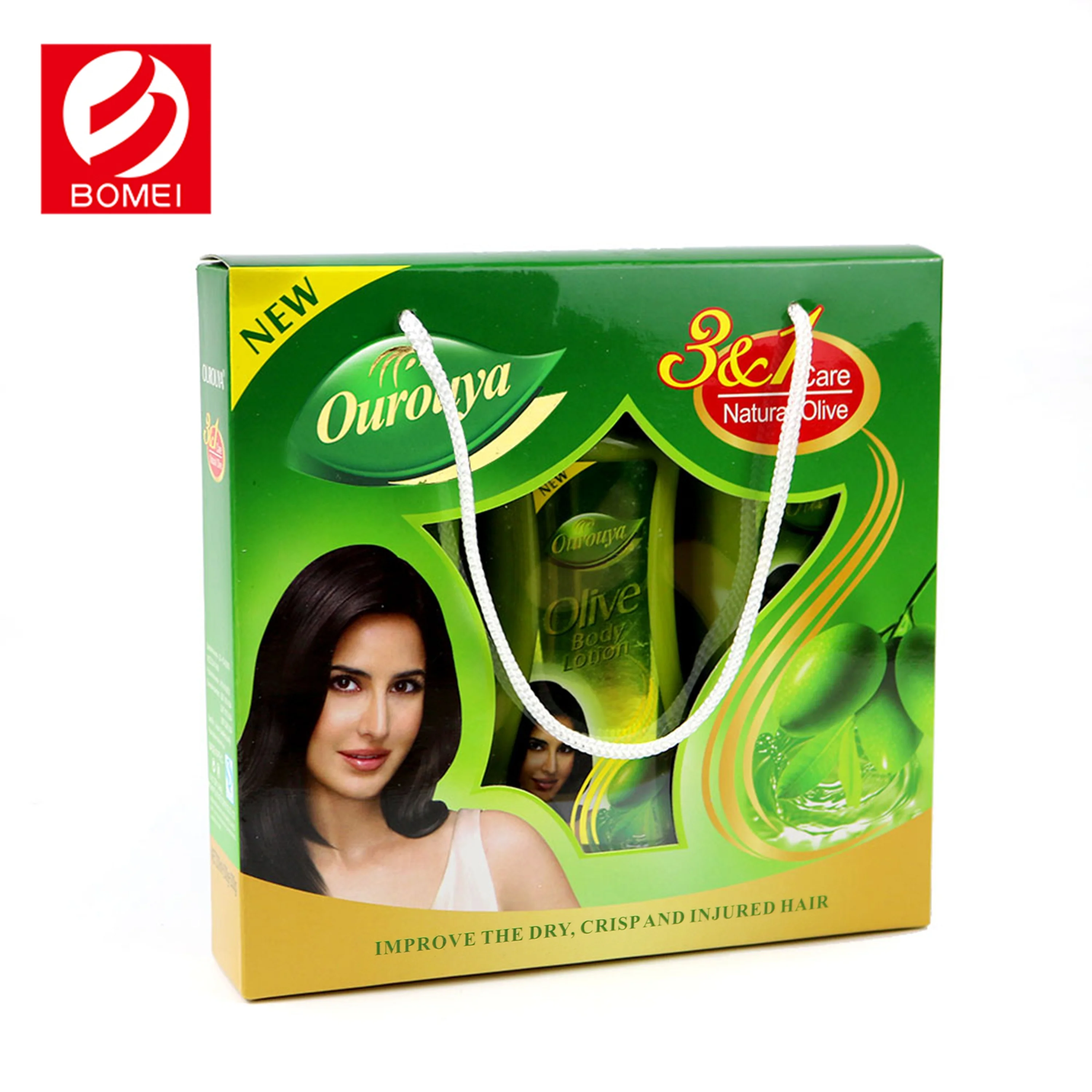 
High quality natural olive oil shampoo and conditoiner hair care set 