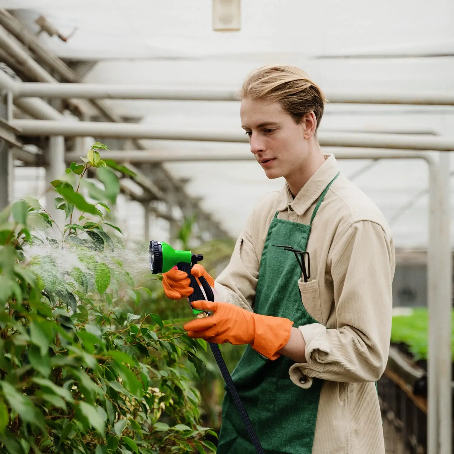 2 Pack 10 Watering Patterns Water Hose Spray Nozzles for Garden Heavy Duty Hose Head Attachment for Garden Hose