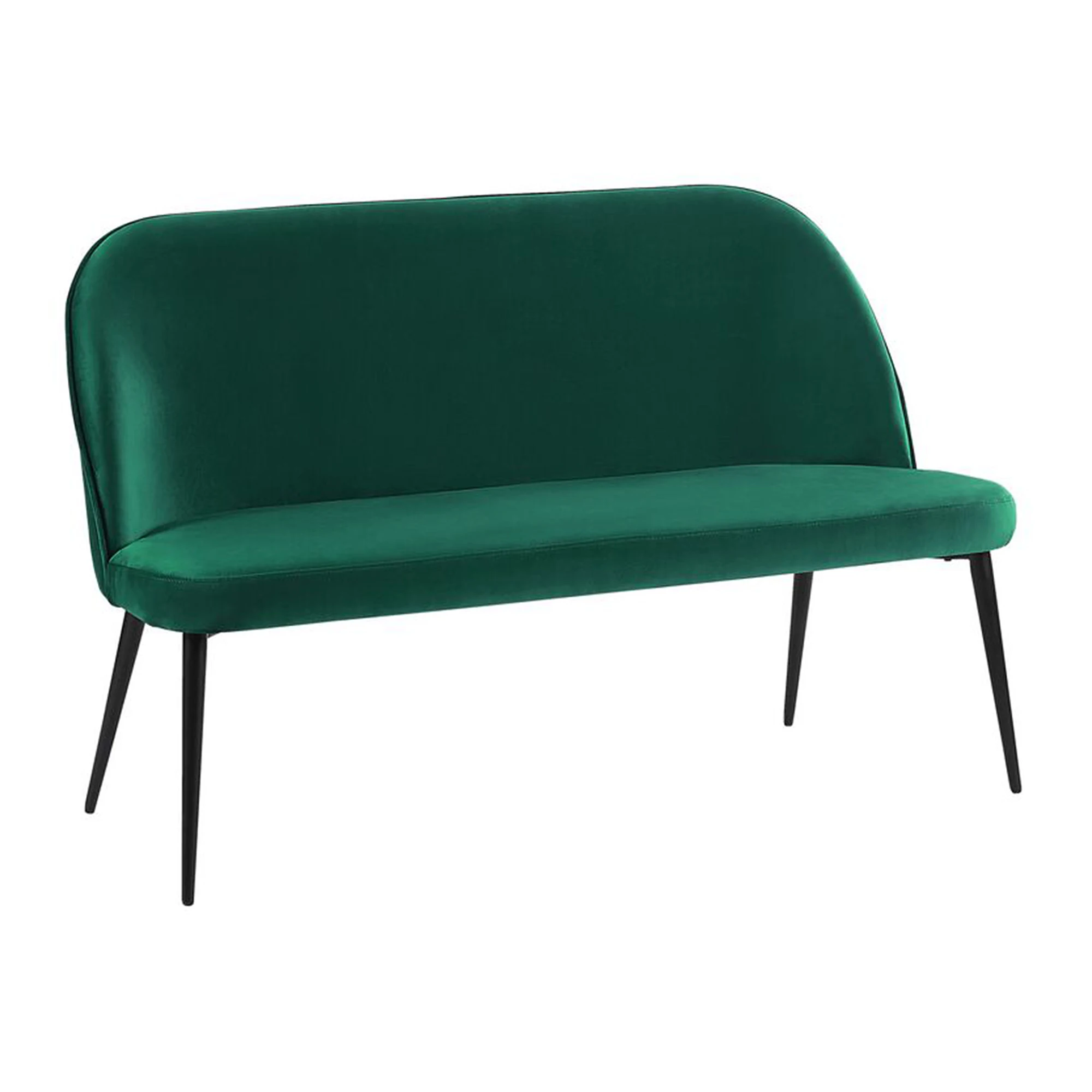 Nordic Furniture Dining Lounge Loveseat Upholstered Velvet Couch Double Seat Sofa Chair with Metal Feet