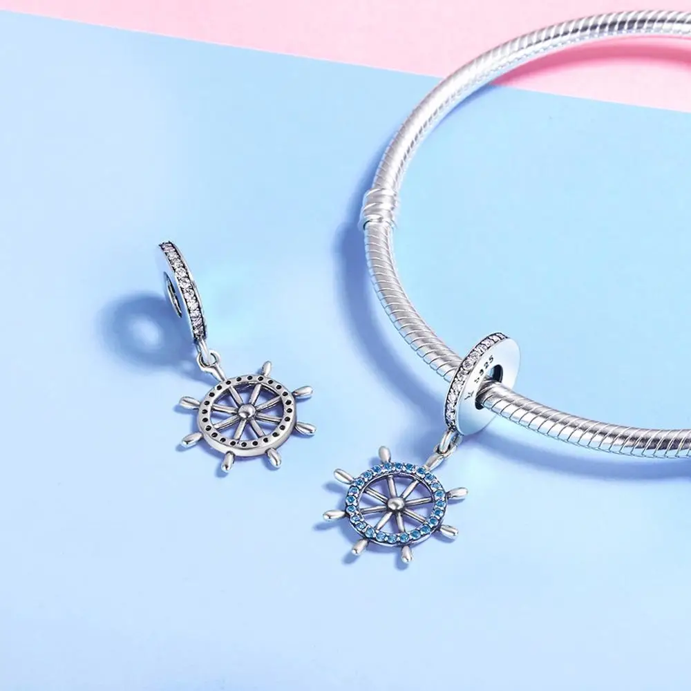 Sea Voyage Ship Rudder Pendant Charms