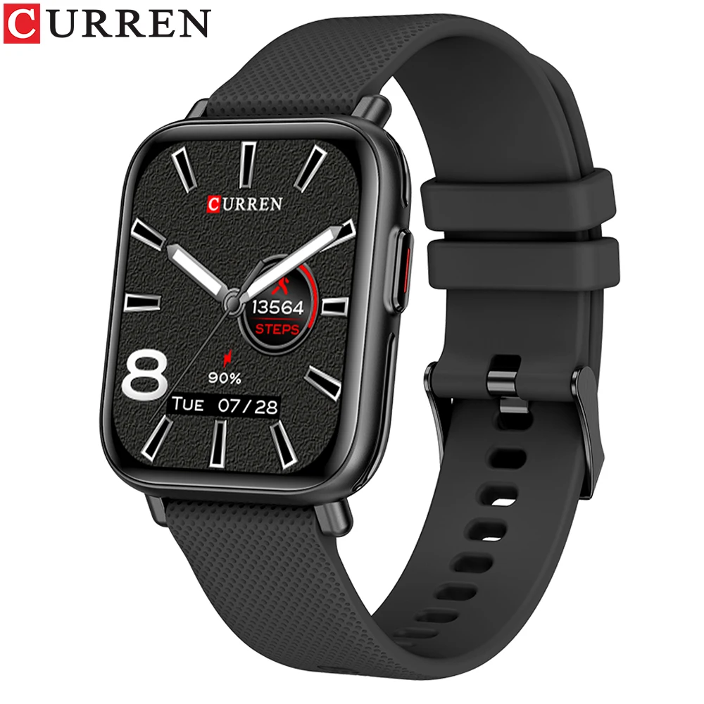 CURREN S1 Smart Watch 1.69 inch Full Screen BT 5.0 Calling Heart Rate Sleep Monitor 100+ Sport Models Smart Watch For Men Women