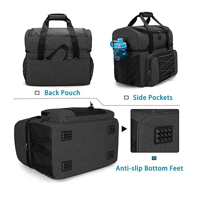 Factory Customisable Indoor Sport Storage Tote Two 2 Ball Bowling Bag with Padded