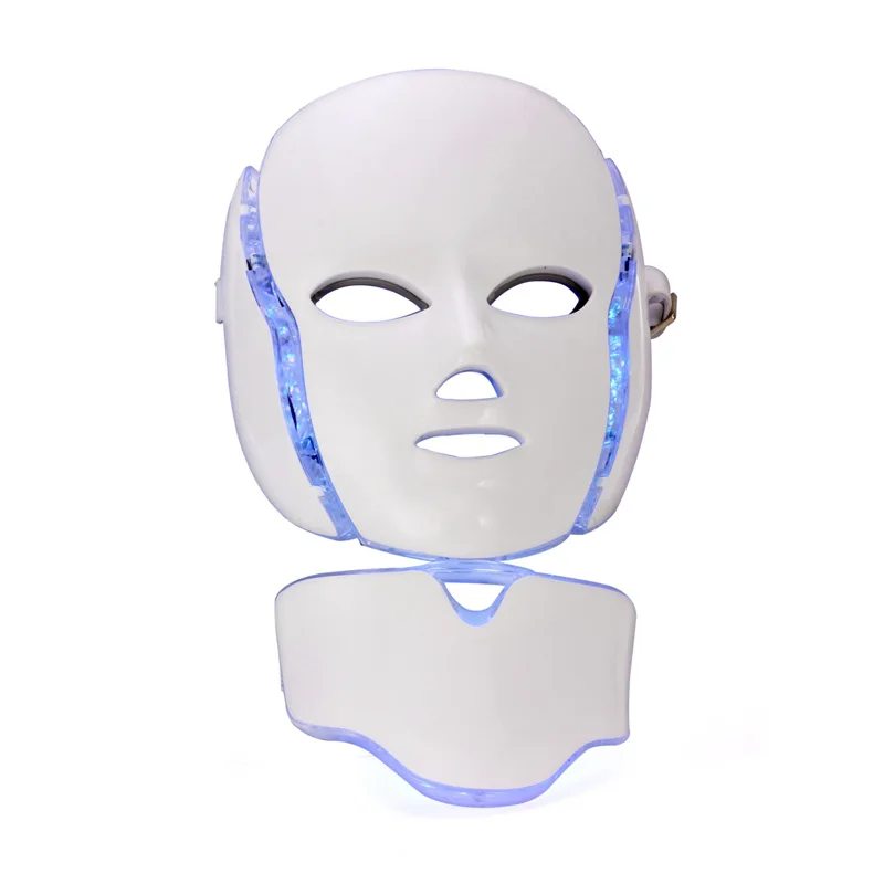 7 Colors Led Facial Mask Led Korean Photon Therapy  Machine Anti Wrinkles And Acne Neck Firming Tool