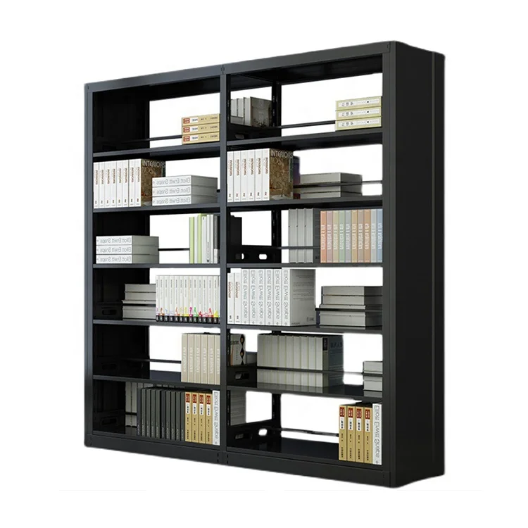 Wholesale commercial cheap used library metal bookshelves modern modular bookcases wrought iron bookcase design