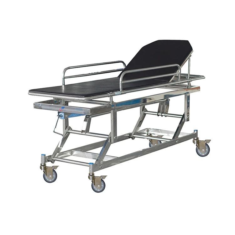 luxury emergency patient stretcher trolley manual transfer ambulance stretcher with mattress