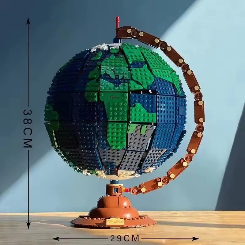 2420pcs Creative High-tech Globe Models Mork 031001 DIY Earth Educational Building Blocks toy