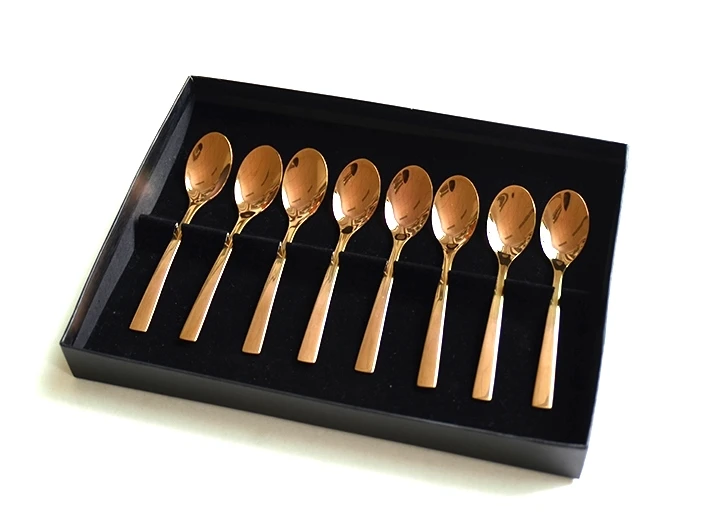 
High Quality Gold Dinner Spoon Cutlery Set Stainless Steel Healthy Dinner Spoon 
