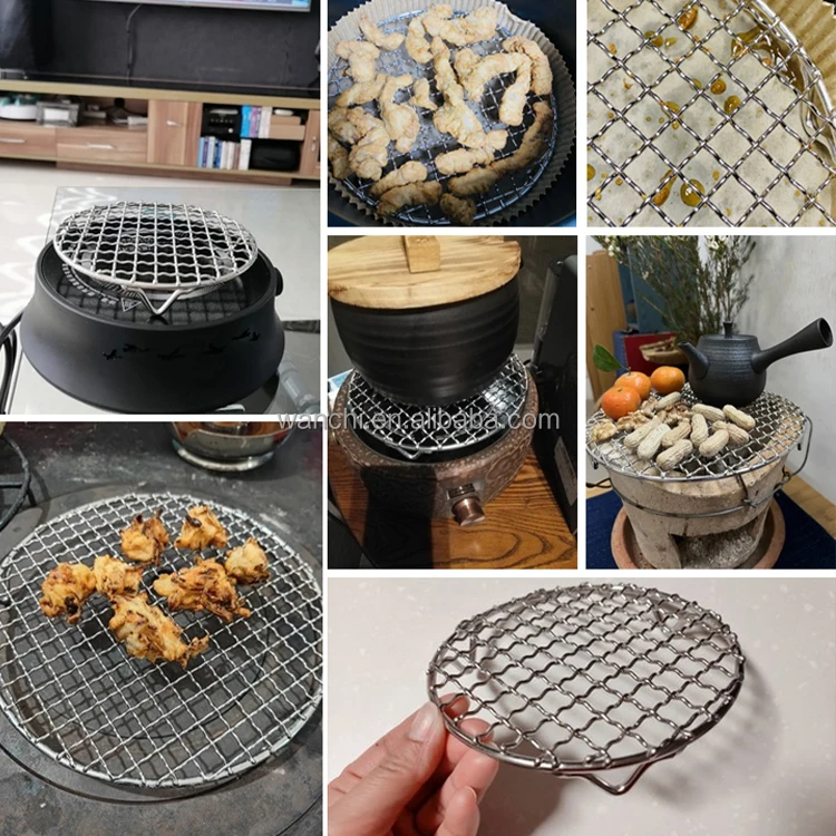 Factory sale 304 Stainless Steel Round Bbq Grill Mesh oven grill cooking bbq net barbecu wire mesh