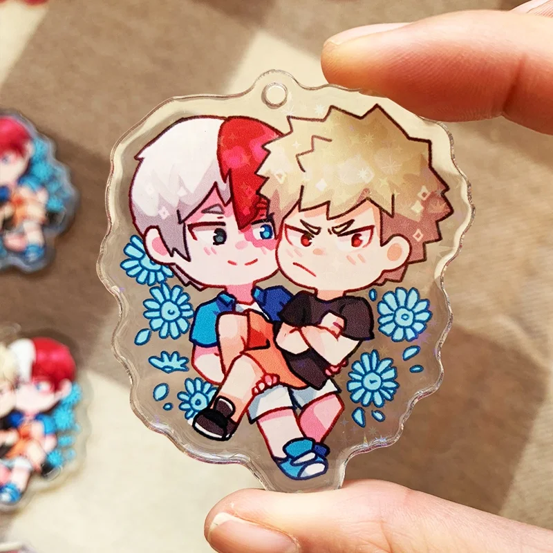 
Juno creative Custom double sided Sparkle Star/glass Holographic clear epoxy holo rainbow Acrylic Charm 