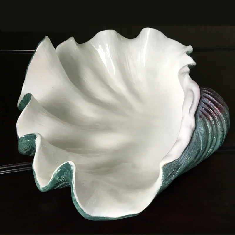 Ang Go Factory 11.5-14 Inch Resin Craft Plate Shell Bowl Dishes For Home Decoration