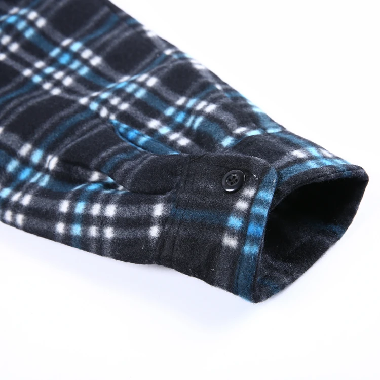 
wholesale new design polar fleece pullover windbreaker plaids outdoor man shirts 