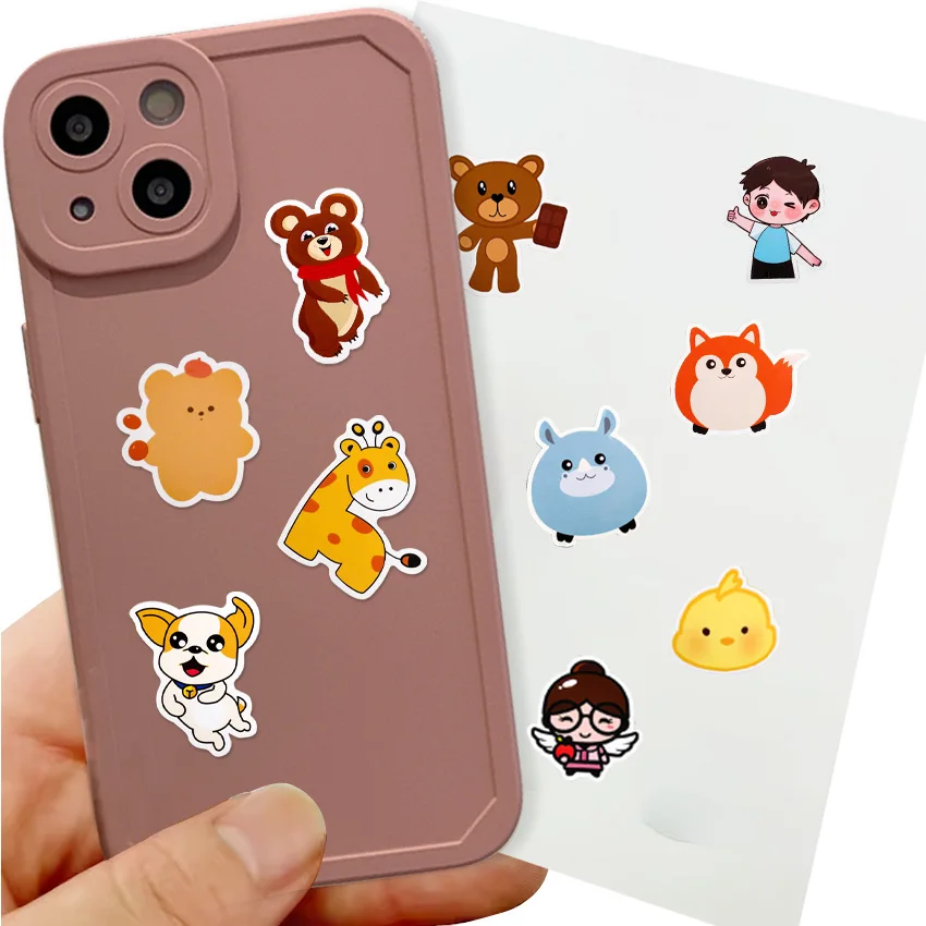 Custom logo design mobile phone sticker adhesive stickers decals for phone cup laptop gift