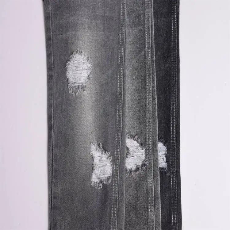 Recycled Cotton Heavy 10.9 Oz Cotton Spandex Slub Denim Fabric For Jeans